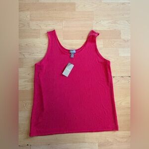 NEW CHICO’S Raspberry Pink Sling Fabric Tank Top Size 3 Or XL women Casual AH5